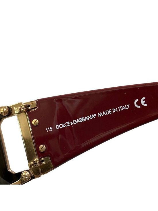 Dolce & Gabbana DG Rimless Sunglasses Black Bordeaux Eyewear D&G main image 6